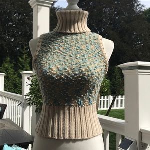Vintage Bebe Marled Yarn Crop Sweater
